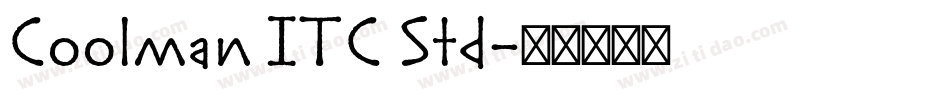 Coolman ITC Std字体转换